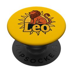 Leo Signo Del Zodíaco Ilustración Astrología Arte León León PopSockets PopGrip Adhesivo