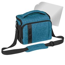 Pedea Borsa A Tracolla Per Fotocamera SLR, Con Pellicola Protettiva Per Display Per Panasonic Lumix Dmc-G2 / Pentax K-S2 / Ricoh Gr II / Sony Alpha 68 / Canon Eos 6D, Colore: Lilla