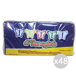 Glooke Selected Set 48 Napkins 25X25 Blue 100 Pieces Colorful 2 Ply Kitchen And Tableware, Multicoloured, One Size
