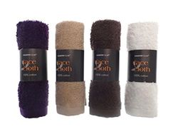 COUTRY CLUB Set of 12 Wipes for Guest Towels Bath Sponge Cotton Gift Idea Face x 30 cm, Purple, Medium