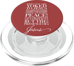 La paz es la presencia de Jesús Su yugo es luz Mateo 11 28 PopSockets PopGrip para MagSafe