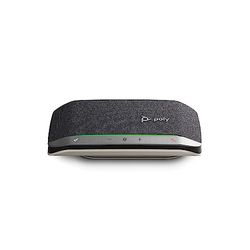 Poly Sync 20, Vivavoce per Conferenze Senza Filo, Connessione Bluetooth 5.1, USB-A e USB-C, Audio Full Duplex con Riduzione Rumore ed Eco, Autonomia 20 Ore, Compatibile con Windows 10 e macOS, Nero