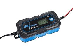 Güde Cargador automático de batería Gab 12 V/6 V-4 A (Cargador de Coche de 6 V/12 V, 4 A, Capacidad de la batería: 4 – 120 Ah, Totalmente automático, Cargador de Mantenimiento, polaridad inversa y