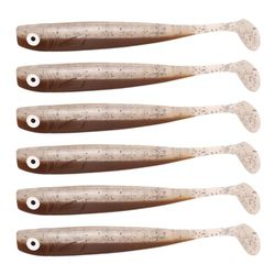 Zanderbait 12 cm Sandmann, visaas, kunstaas, snoekbaars, snoekbaars, softbait, rubberen vis, rubberen aas, levering 6 stuks.
