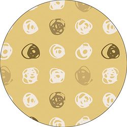 Bonateks, Tappetino per mouse rotondo con stampa digitale, base antiscivolo, per ufficio e casa, diametro: 22 cm