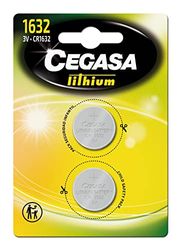 Cegasa CR1632 Lithium-knoopcellen, 2 stuks, kleur: groen
