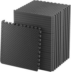 TAPPETO GOMMATO FITNESS 60 X 60 CM AD INCASTRO PUZZLE PAVIMENTO PALESTRA MATERASSINO ANTISCIVOLO TATAMI KARATE PAVIMENTO COMPONIBILE (12 pezzi)