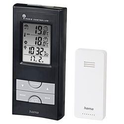 Hama | Estação meteorológica sem fios com sensor exterior, previsão meteorológica, alarme de geada, memória de dados