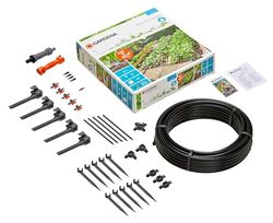 GARDENA startset voor groenstukken: Micro-Drip-tuinbewateringssysteem voor het individueel en flexibel bewateren van bloem- en groenteperken (13015-20)