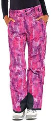 ARCTIX Women's Insulated Snow Pants, Pantaloni da Neve Donna, Stampa Windows Viola, Small/Regular