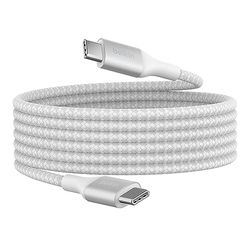Belkin BoostCharge câble USB-C vers USB-C, charge rapide avec technologie Power Delivery 240 W, certification USB-IF, pour iPhone 16, 15, MacBook Pro, Chromebook, Samsung Galaxy, iPad, etc, 2 m, blanc
