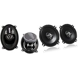 Sound Way Altoparlanti 2 Vie Coassiali Casse Autoradio, 9 x 15 cm 100 Watts & JVC CS-J520X Diffusori stereo per auto, a 2 vie, 250W/30W RMS, 40-22.000 Hz, Surround ibrido, Nero, 13 cm