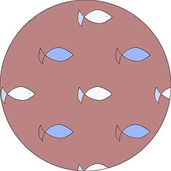 Bonateks, Ronde digitaal bedrukte muismat, antislip onderkant, voor kantoor en thuis, diameter: 22 cm