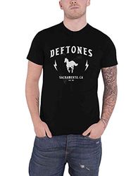 Deftones T-shirt Electric Pony Band Logo nowy oficjalny męski czarny rozmiar S, czarne, S