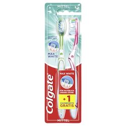 Colgate Max White - Cepillo de dientes medio (1 paquete de 2 unidades)