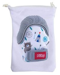 Nuby Luva de dentição Happy Hands™ - cinzento - 3 m