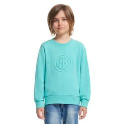 Inter Embossed Collection Sweat col Rond Adulte Unisexe, Turquoise, 8Y