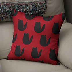 BonaMaison Decoratieve Kussensloop, Rood Zwart Kussenhoezen Bank, Zitkussen, Decoratieve Kussenhoesjes, Kussensloop; Sofa, Slaapkamer, Kantoor, Auto 50x50 Cm - Ontworpen en vervaardigd in Turkije