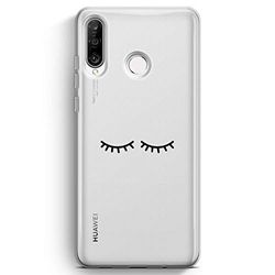 ZOKKO Cover per Huawei P30 Lite, morbida trasparente, inchiostro nero