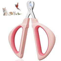 Euqvunn Tagliaunghie Gatto, Professionale Taglia Unghie Gatto Con Foro Di Posizionamento, Taglia Unghie Per Gatti Domestici, Adatto a Conigli, Uccelli, Cuccioli, Gattini E Piccoli Animali (Rosa)