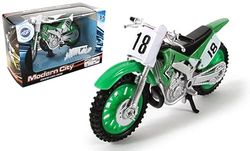 TURBO CHALLENGE - Moto Cross - Die Cast - 022611-1/18 - Véhicule Roues Libres - Modèle Aléatoire - Métal - À Partir de 3 Ans