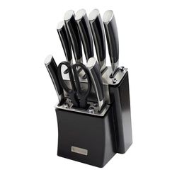 Rockingham Forge Equilibrium 9-Piece Kitchen Knife Block Set, Selezione di coltelli da cucina professionali in acciaio inox
