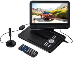 Reflexion DVD1025 - Lettore DVD portatile portatile e DVB-T2 HD Tuner (TV), schermo TFT/LCD da 10,1", batteria integrata, 12 V, registrazione PVR