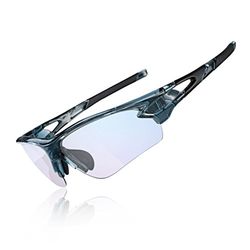 ROCKBROS Fietsbril Meekleurende Sportbril Zonnebril voor Dames Heren UV400-bescherming TR90-frame voor sport Fietsen Vissen