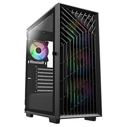 CiT Blade Mid-Tower ARGB PC spelfodral, 4 x ARGB fläktar, sidopanel i härdat glas | Svart