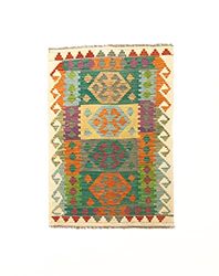 Alfombra Kilim Herat, Alfombra de salón, Kilim, Lana, Anudada a Mano, Gométrica, Doritorio, Balo, Comedor, Cocina (100X150)