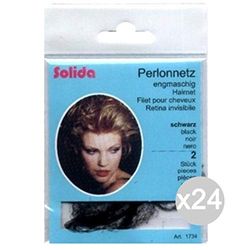 Glooke Selected Set 24 Retine Invis Puk X2 Nero 107/Ner Accessorio per Capelli, Multicolore, Unica