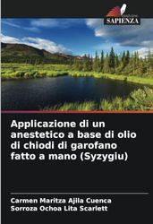 Applicazione di un anestetico a base di olio di chiodi di garofano fatto a mano (Syzygiu)