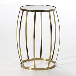 Mesa Auxilar 45X45X61 Espejo/METAL DORADO