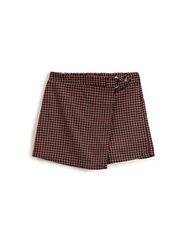 Koton Girls's Plaid Skort Buckled Detail Shorts, Black Check (9c9), 5-6 Jaar