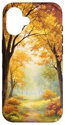 Aesthetic Autumn Woodland Forest Leaves Nature Foliage Fall Case for iPhone 16