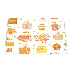 Bonamaison, Rectangular Digital Printed Mouse Mat Non-Slip Bottom for Office and Home Size: 22 x 18 cm