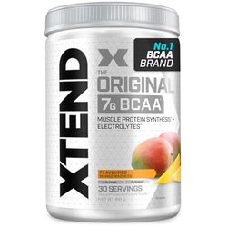 XTEND Original BCAA Powder Mango Madness 30 Servings | 7g BCAAs Per Serving | Sugar Free Branched Chain Amino Acids and Electrolytes Powder for Post Workout Muscle Recovery and Hydration