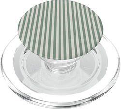 Sage Green Stripes Geometric Vertical Lines Pattern PopSockets PopGrip for MagSafe
