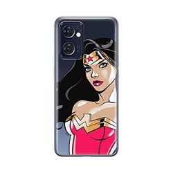 ERT GROUP mobiltelefonfodral för Oppo RENO 7 5G originalt och officiellt licensierat DC mönster Wonder Woman 004 optimalt anpassad till formen på mobiltelefonen, gedeeltelijk transparant