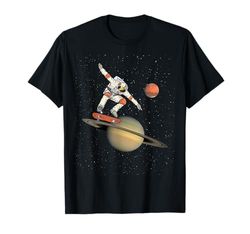 Skater Skate Board Skateboard Astronauta Rampa Trucco Regalo Maglietta