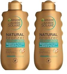 Garnier Latte Autoabbronzante Natural Bronzer, Per un'Abbronzatura Uniforme e Naturale, A Rapido Assorbimento, Azione Idratante e Levigante, Con Olio di Albicocca e Vitamina E, Ambre Solaire
