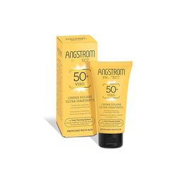 Angstrom Protect Crema Solare Viso SPF 50+, Azione Idratante ed Intensificatore dell'Abbronzatura, Indicata per Pelli Sensibili, 50 ml