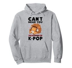 No puedo escucharte, estoy escuchando mercancía de K-pop Lion Kpop Sudadera con Capucha
