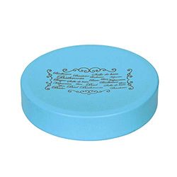 MSV Soap Dish Paris Made of Metal in Blue, 30 x 20 x 15 cm