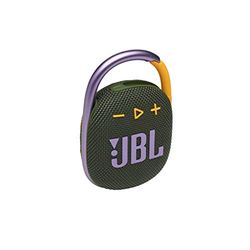 JBL Clip 4 ; Draagbare bluetooth speaker met karabijnhaak, water; en stofbestendig, in het groen