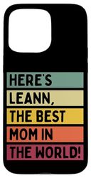 Ecco Leann The Best Mom In The World Mother's Day Retro Custodia per iPhone 15 Pro Max