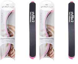StylFile 12-Pack Curved Nail File with 240/400 Grit for Manicures