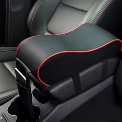 MeiBoAll Car Armrest Cushion,Memory Foam Car Armrest Pad,Auto Center Console Armrest Pillow with Phone Holder Storage Bag Universal Fit for Most Car