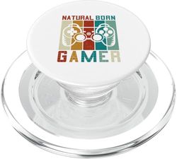 Natural Born Gamer Funny Gaming Quotes PopSockets PopGrip per MagSafe