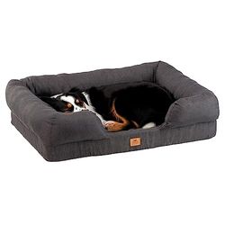 Ferplast Cuccia Cane Cuscino Cane Grande Lettino Cane Memory Foam Letto Cane Ortopedico Lettino Cane Sfoderabile 93 x 73 x h 22,5 cm. Grigio